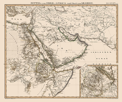 Picture of MIDDLE EAST NORTH AFRICA ARABIA - STIELER 1848