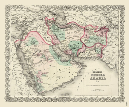 Picture of MIDDLE EAST PERSIA ARABIA - COLTON 1855