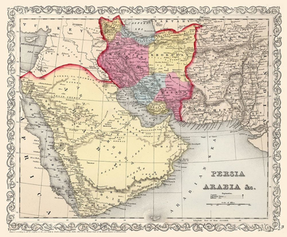 Picture of MIDDLE EAST PERSIA ARABIA - MITCHELL 1857