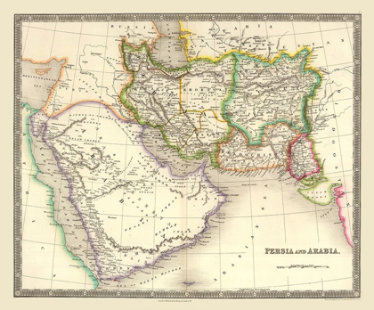 Picture of MIDDLE EAST PERSIA ARABIA - TEESDALE 1844