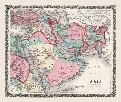 Picture of MIDDLE EAST PERSIA ARABIA - COLTON 1858