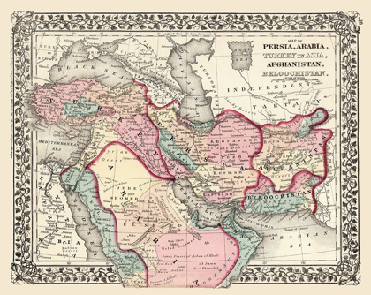 Picture of MIDDLE EAST TURKEY PERSIA ARABIA AFGHANISTAN