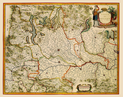 Picture of MILANO REGION ITALY - BLAEU 1640