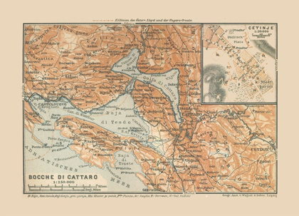 Picture of EUROPE BAY OF KOTOR MONTENEGRO - BAEDEKER 1910