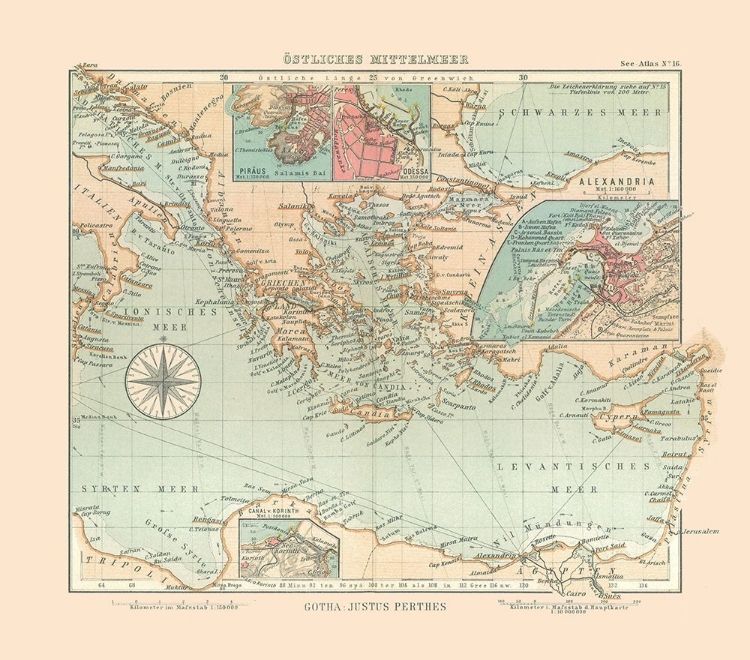 Picture of EASTERN MEDITERRANEAN SEA - PERTHES 1914