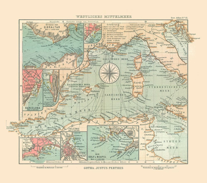 Picture of WESTERN MEDITERRANEAN SEA - PERTHES 1914