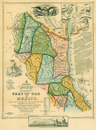 Picture of SEAT OF WAR MEXICO - DISTURNELL 1847