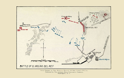 Picture of EL MOLINO DEL REY BATTLE MAP 1892