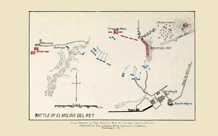 Picture of EL MOLINO DEL REY BATTLE MAP 1892