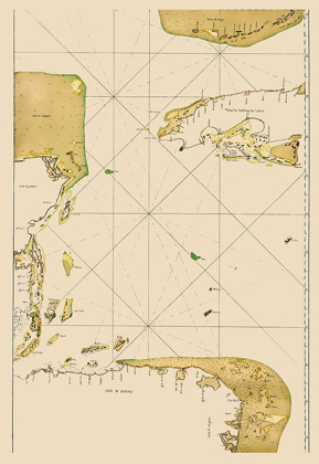 Picture of CARIBBEAN SEA MEXICO HONDURAS CUBA - 1700