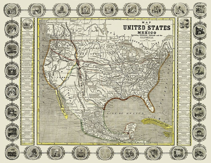 Picture of NORTH AMERICA UNITED STATES MEXICO - HAVEN 1846