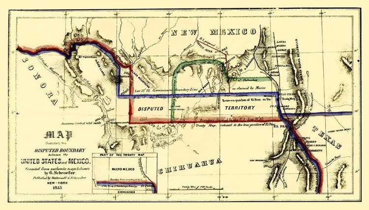 Picture of DISPUTED BOUNDARY UNITED STATES MEXICO