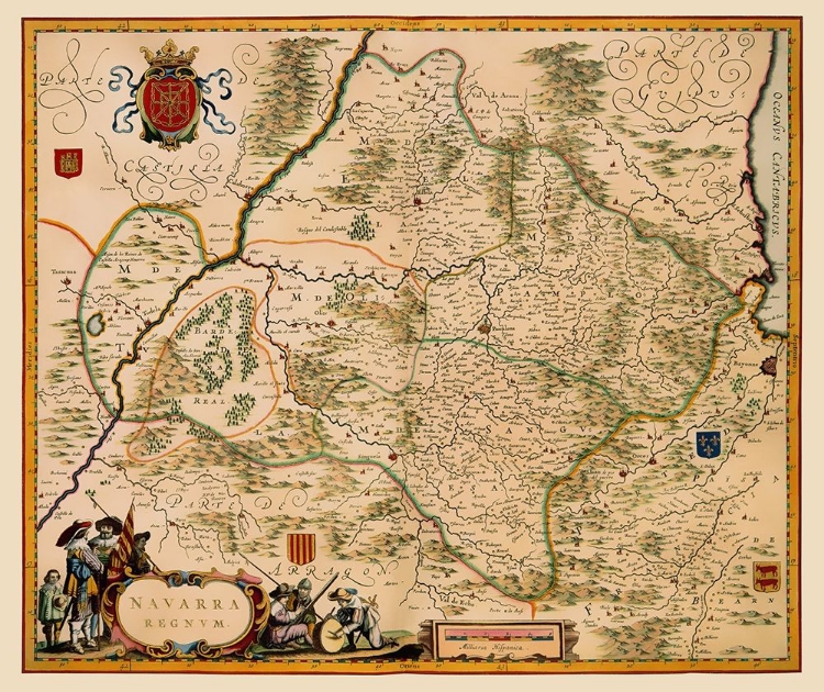 Picture of IBERIAN PENINSULA NAVARRE SPAIN - JANSSON 1638
