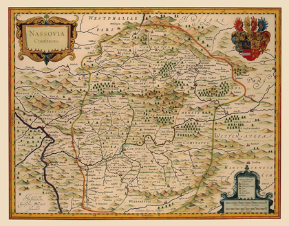 Picture of NASSAU DUCHY GERMANY - BLAEU 1630