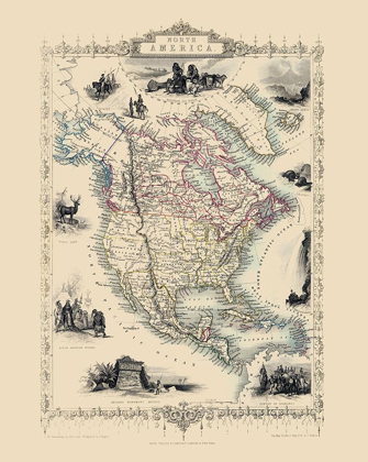 Picture of NORTH AMERICA - TALLIS 1851