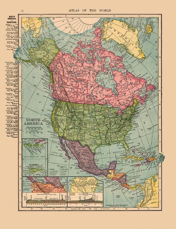 Picture of NORTH AMERICA UNITED STATES MEXICO CANADA