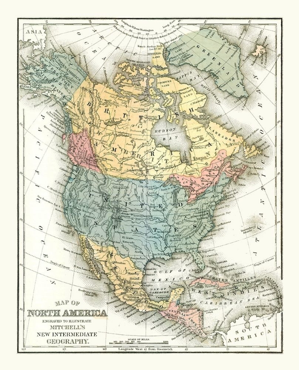 Picture of NORTH AMERICA UNITED STATES MEXICO CANADA