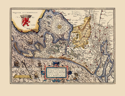 Picture of HOLLAND NETHERLANDS - ORTELIUS 1574