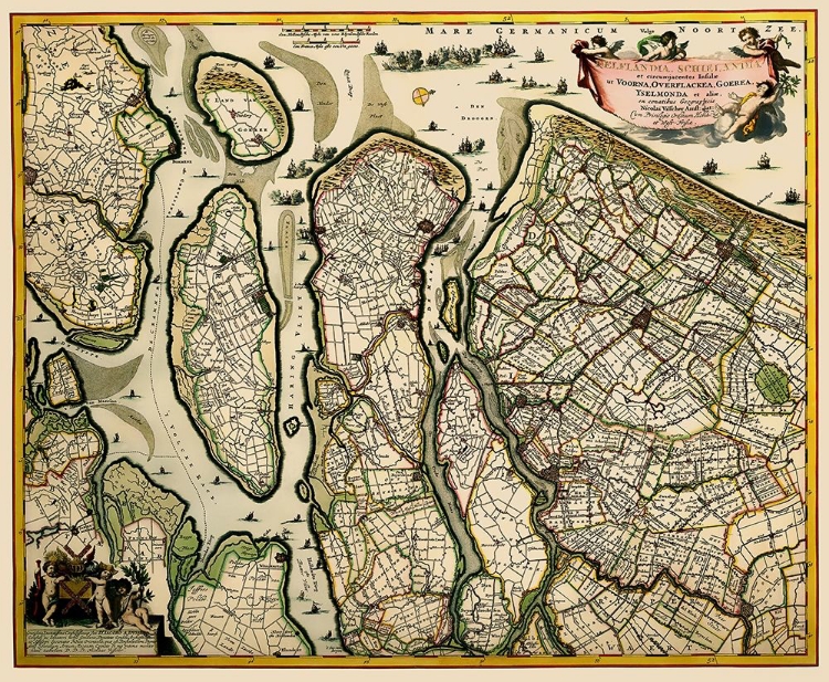 Picture of SOUTH HOLLAND NETHERLANDS - VISSCHER 1681