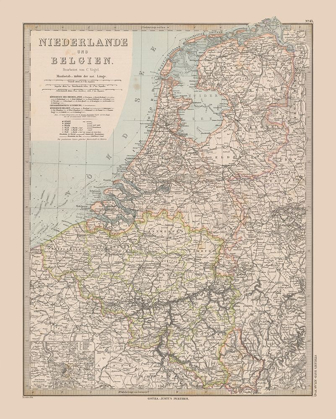 Picture of EUROPE NETHERLANDS BELGIUM - STIELER 1885