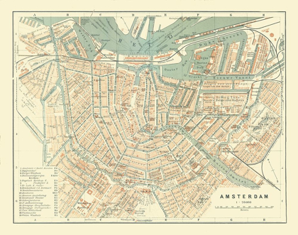 Picture of EUROPE AMSTERDAM NETHERLANDS - BAEDEKER 1910