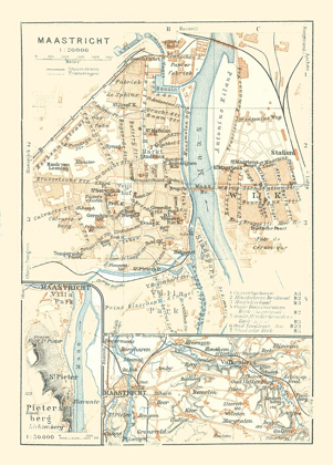 Picture of EUROPE MAASTRICHT NETHERLANDS - BAEDEKER 1910