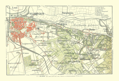 Picture of SOUTHERN NETHERLANDS EUROPE - BAEDEKER 1910