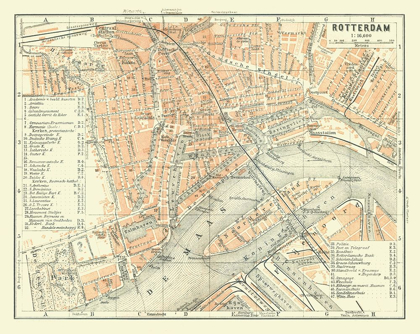 Picture of EUROPE ROTTERDAM NETHERLANDS - BAEDEKER 1910