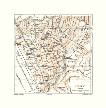 Picture of EUROPE UTRECT NETHERLANDS - BAEDEKER 1910