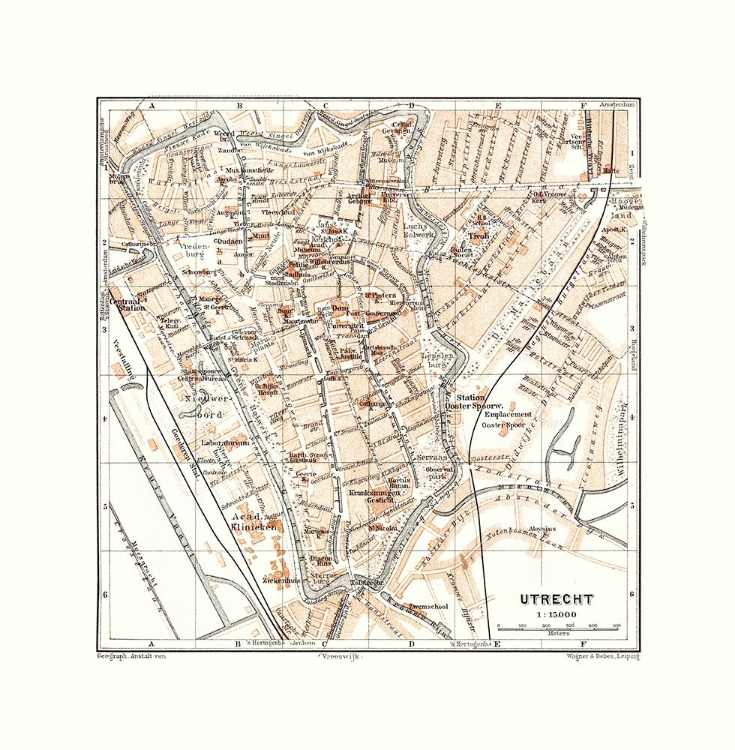 Picture of EUROPE UTRECT NETHERLANDS - BAEDEKER 1910