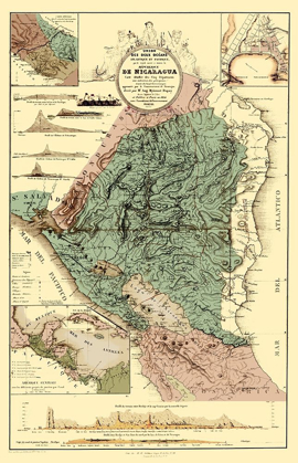 Picture of CENTRAL AMERICA NICARAGUA CANAL TOPOGRAPHIC