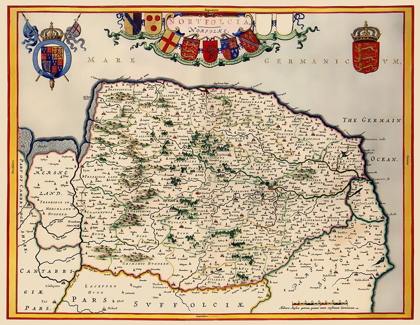 Picture of NORFOLK ENGLAND - BLAEU 1646