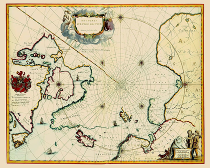 Picture of NORTH POLAR REGION NORTHERN HEMISPHERE - BLAEU