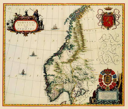Picture of SCANDINAVIA NORWAY - BLAEU 1662