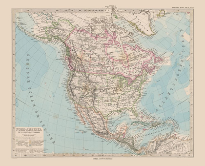 Picture of NORTH AMERICA - STIELER 1885