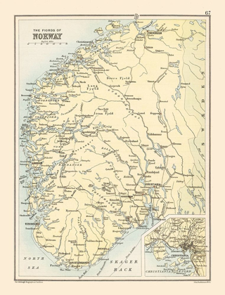 Picture of FJORDS NORWAY EUROPE - BARTHOLOMEW 1892