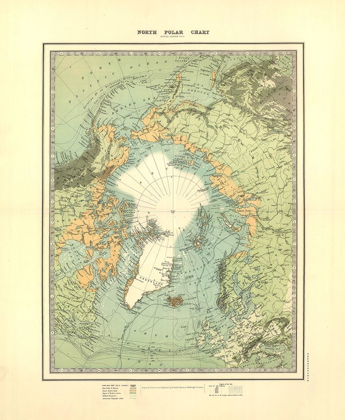 Picture of NORTH POLAR CHART - JOHNSTON 1893
