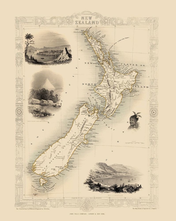 Picture of OCEANIA NEW ZEALAND - TALLIS 1851