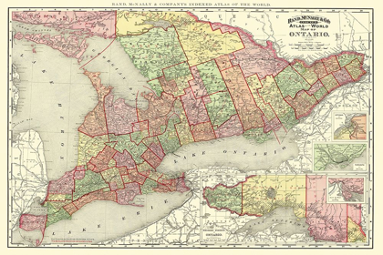 Picture of ONTARIO CANADA - RAND MCNALLY 1892