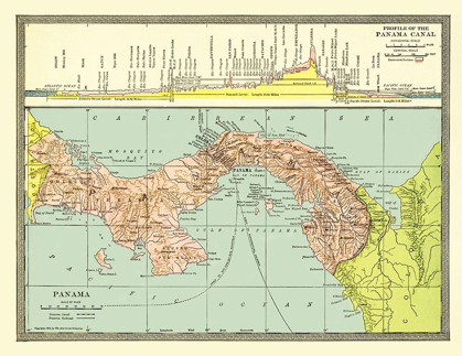 Picture of PROFILE OF CANAL PANAMA CENTRAL AMERICA - 1904