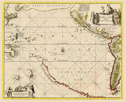 Picture of PACIFIC OCEAN CHART - JANSSON 1650