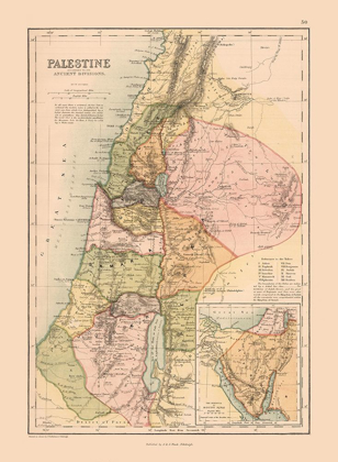 Picture of MIDDLE EAST PALESTINE ANCIENT DIVISIONS ISRAEL