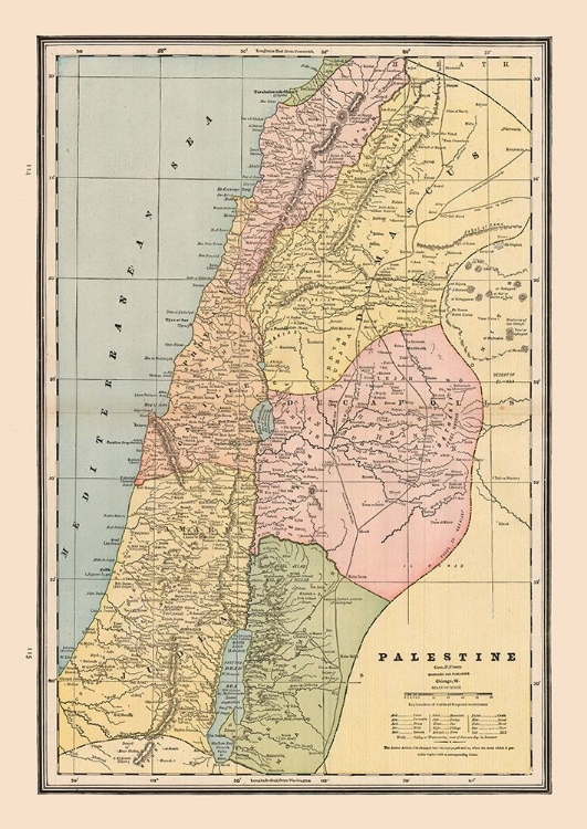 Picture of MIDDLE EAST PALESTINE ISRAEL - CRAM 1888
