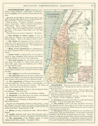 Picture of MIDDLE EAST PALESTINE ISRAEL - MONTEITH 1882