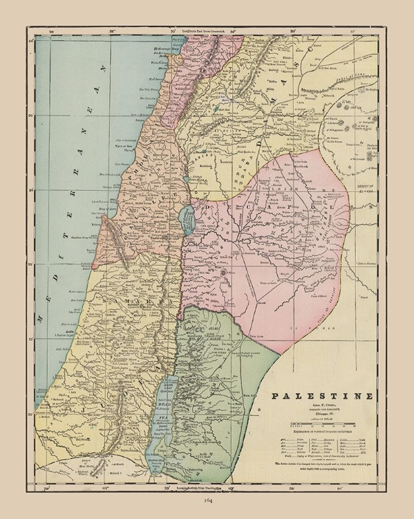 Picture of MIDDLE EAST PALESTINE ISRAEL - CRAM 1892