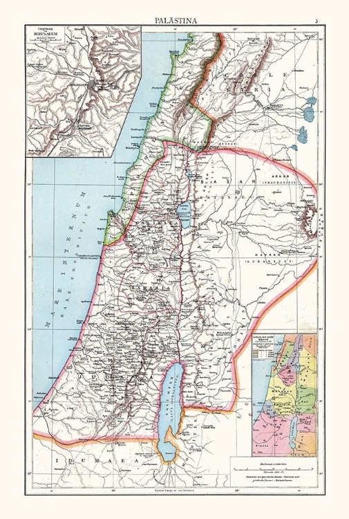 Picture of MIDDLE EAST PALESTINE ISRAEL - DROYSEN 1886