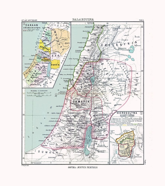 Picture of MIDDLE EAST PALESTINE ISRAEL - PERTHES 1896