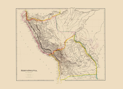Picture of SOUTH AMERICA PERU BOLIVIA - ARROWSMITH 1844