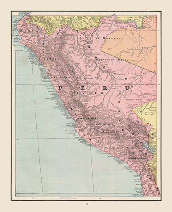 Picture of SOUTH AMERICA PERU - CRAM 1892