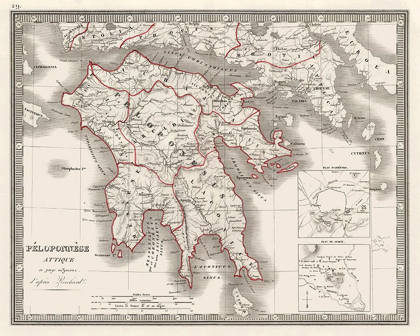 Picture of EUROPE PELOPONNESUS PENINSULA GREECE - MONIN 1839